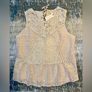 Anthropologie - NWT - Women's Cream Lace Top